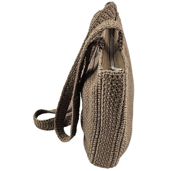 The SAK Crotchet Double Strap Brown Shoulder Handbag Purse - Picture 2 of 16